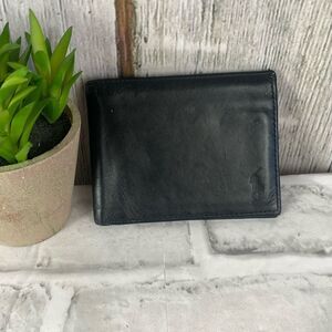 Polo Ralph Lauren Black Leather Bifold Wallet
